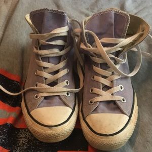 Lavender high top converse